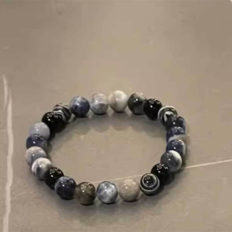 Wholesale Obsidian Cross Billiard Bracelet Beaded Bracelet